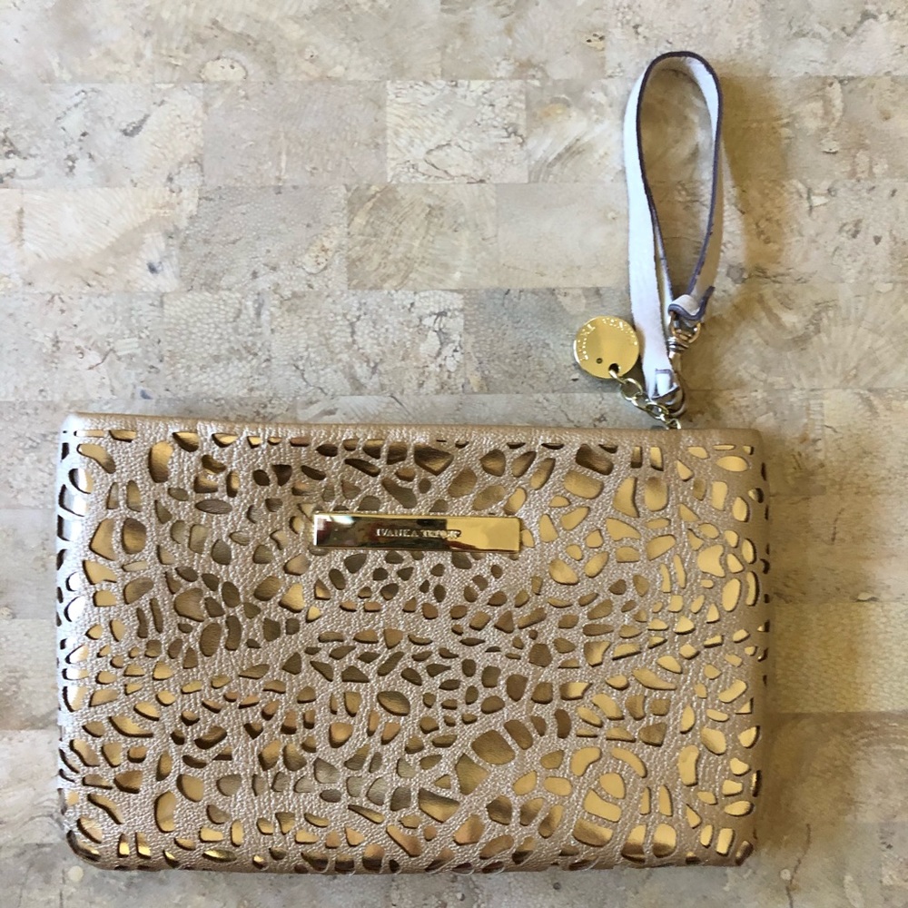 Ivanka Trump gold clutch